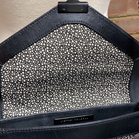 Loeffler Randall Black Leather Fringe Crossbody Bag - Picture 7 of 8